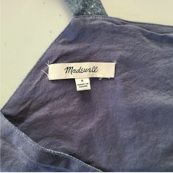 Madewell Chambray Tank Button Front Midi Dress, Size 8 - Picture 9 of 10